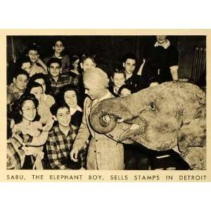  1942 Print Sabu Dastagir Elephant Boy Film Animal Detroit 