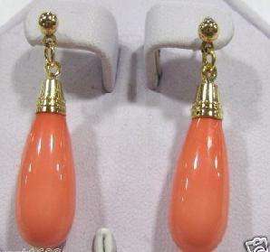 Charming  Pretty Noblest pink coral stud earring  