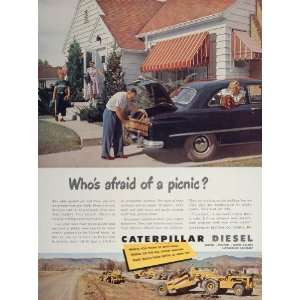   Diesel Tractor Family Picnic   Original Print Ad