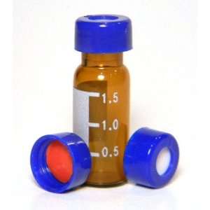 Chromatography Amber Vials and Blue Screw Caps Kit Target 100 of each 
