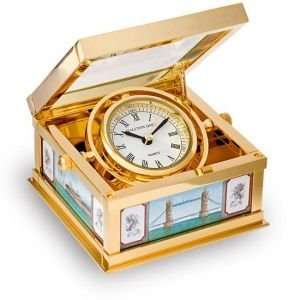  Scenes Of London Chronometer Clock Enamel Box