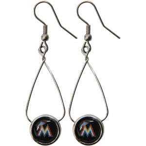  MLB Miami Marlins Ladies French Loop Dangle Earrings 