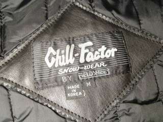 Vintage CHILL FACTOR Leather Snowmobile Jacket Mens M  