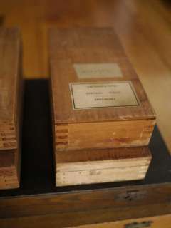   1900s Dovetail Wooden Microscope Slide Specimen Boxes Cases  