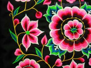 chinese miao hmong tribal machinemade embroidery flower bird free 