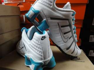 Nike Shox O Leven White Chl Blue Sneakers Women 7.5  