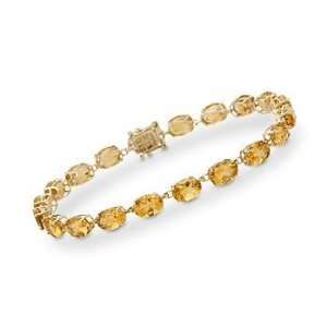    17.00 ct. t.w. Citrine Bracelet In 14kt Yellow Gold Jewelry