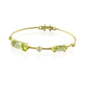   : Morelli Yellow gold Paul Wire 18k Citrine Diamond Bracelet: Jewelry