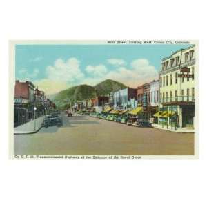 Canon City, Colorado, Western View Down Main Street Giclee Poster 