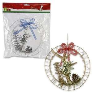  Ornament Circle With Tree And Ribbon Case Pack 48: Home 