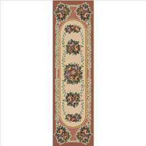  Signature Carved Clarabelle Opal Coral Antique Runner 