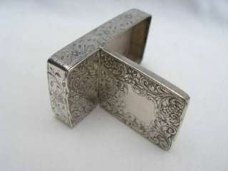  Quality Victorian Silver Snuff Box & Combination Cigar Cutter.  