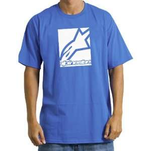  Alpinestars Box Logo Mens Short Sleeve Sports Wear Shirt 