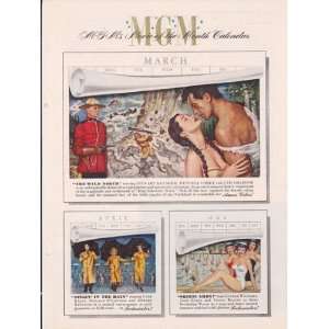  Calendar March The Wilde North Singin In The Rain Skirts Ahoy 1952 