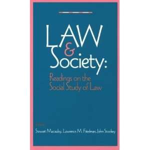   Readings on the Social Study of Law [Paperback]: John Stookey: Books