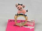 Betsey Johnson Critter Boost Pig Piggy Stretch Ring