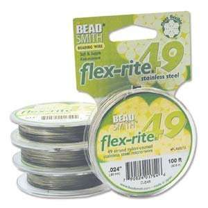   Nylon Coated Stainless Steel extra strong 43.8lb Break ,: Arts, Crafts