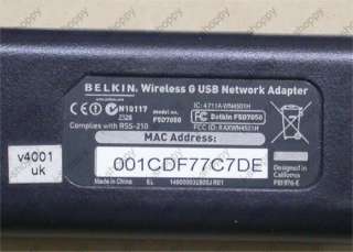 Belkin F5D7050 Wireless G 54Mbps USB Network Adapter  