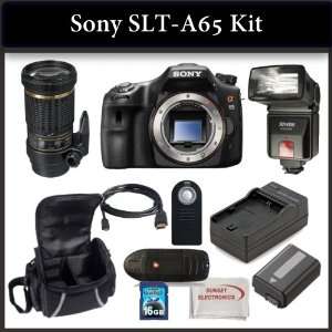 Sony SLT A65 Digital Camera Kit Includes Sony SLT A65 Camera, Tamron 