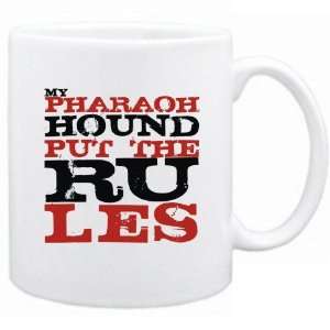    New  My Pharaoh Hound Put The Rules  Mug Dog