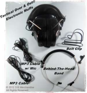   Over & Out® Electronic Ear Hearing Protection Muffs Stereo NRR 24 