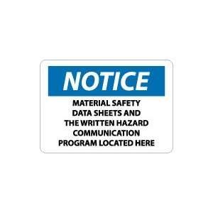  OSHA NOTICE Material Safety Data Sheet And The Written 