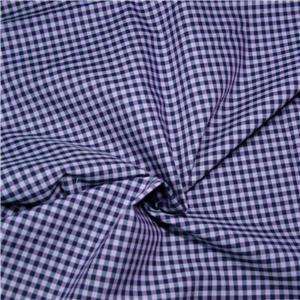 Style Crest Pima Cotton Fabric, Black & Pale Purple Shirting Check 