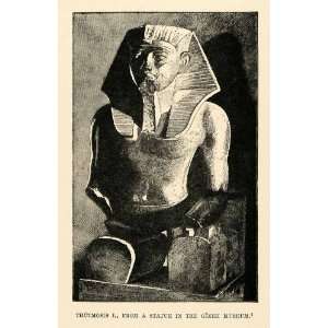  1903 Print Nemes Thutmosis I Thutmose 18th Dynasty Egypt 
