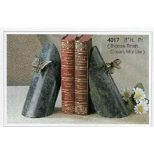  Butterfly Green Marble Bookends
