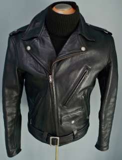 Vintage RARE RICH SHER HORSEHIDE LEATHER Motorcycle JACKET Coat 