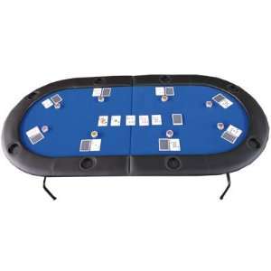  73 Casino Texas Holdem Poker Table Folding Legs Blue 
