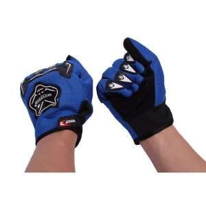  Fox Label Motorcycle Racing Protective Gloves Blue Sports 