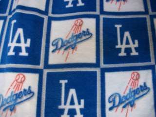 Fleece fabric BTY MLB Licensed LA Dodgers baseball  