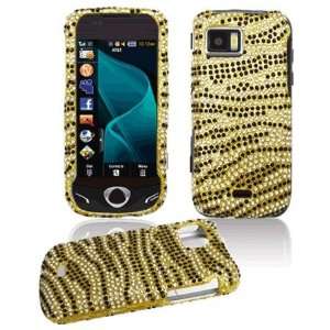 Premium   Samsung Mythic A897 Full Diamond Protex Gold/Black Zebra 