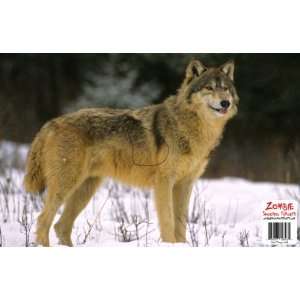  11x17 Wolf Shooting Target with Vital Zone: Sports 