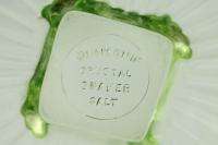 Vintage Green Depression Glass Mixing Bowl Diamond Crystal Shaker Salt 