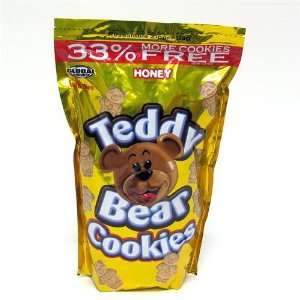 Teddy Bear Cookie Bag Honey   12 Pack: Grocery & Gourmet Food