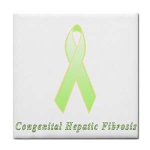  Congenital Hepatic Fibrosis Awareness Ribbon Tile Trivet 