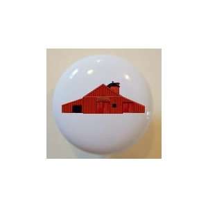  Red Barn Ceramic Cabinet Drawer Pull Knob: Everything Else