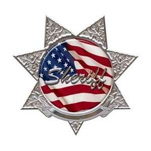  7 Point Star Sheriff Police Decal   6 h   REFLECTIVE 