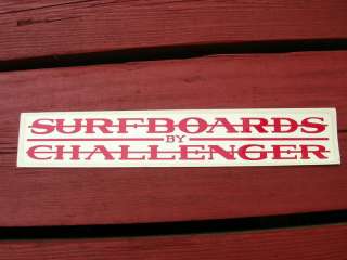 vintage Challenger surfboard decal surfing 60s surf  