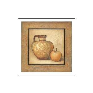  Ancient Pottery With Apple Poster Print
