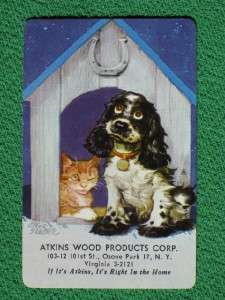 STAEHLE DOG ART BUTCH COCKER SPANIEL CATS IN DOGHOUSE CHECKING OUT 