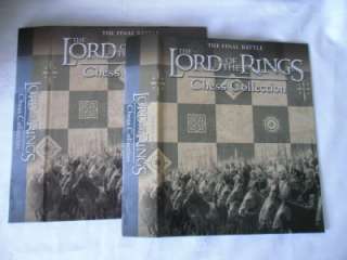 LORD OF THE RINGS CHESS SET FIRST SERIES+ DELUX BOARD BY EAGLE MOSS 