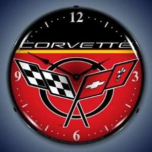  C5 Corvette Lighted Wall Clock: Home & Kitchen