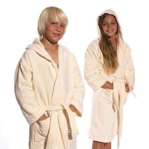  CottonSpa Hooded Terry Velour Kids Bathrobe Ages 7 11 