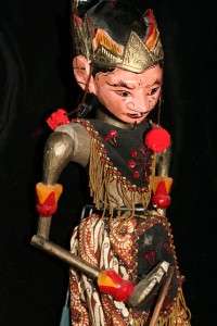   Indian Puppet Handpainted Folk Art Wood Cloth Composition Doll  