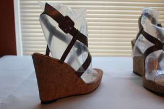   Louboutin Brown Leather PVC Scout Cork Wedges Pristine Condition