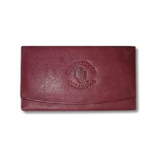 University of Oklahoma Sooners   Leather Embossed Checkbook Cover