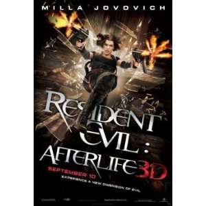 Resident Evil Afterlife Milla Jovovich Original Movie Poster Advance 